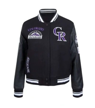 Retro Classic Rib Colorado Rockies Varsity Jacket