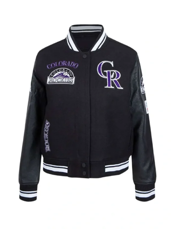 Retro Classic Rib Colorado Rockies Varsity Jacket