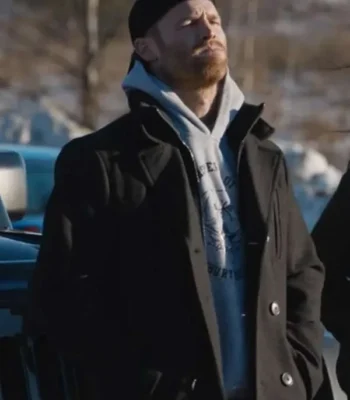 Shoresy S01 Jared Keeso Black Wool Coat
