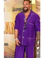 Slumberland 2022 Jason Momoa Purple Suit