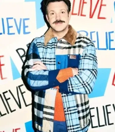 Ted Lasso Jason Sudeikis Quilted Check Jacket
