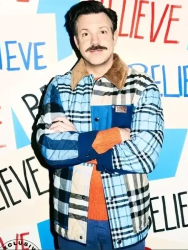 Ted Lasso Jason Sudeikis Quilted Check Jacket