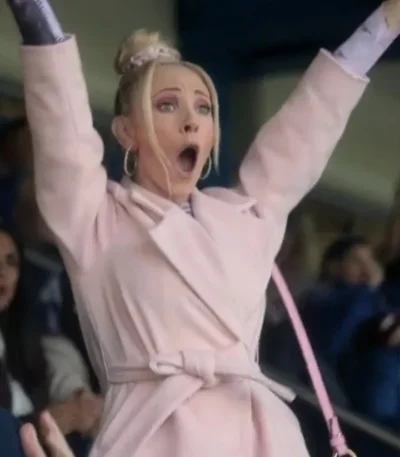 Ted Lasso S03 Juno Temple Pink Coat