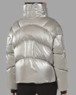 Ted Lasso S03 Juno Temple Silver Puffer Jacket