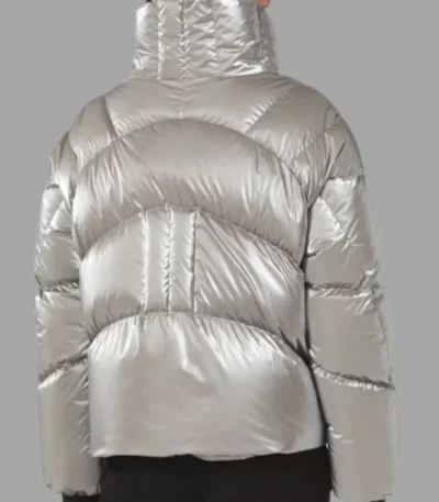 Ted Lasso S03 Juno Temple Silver Puffer Jacket