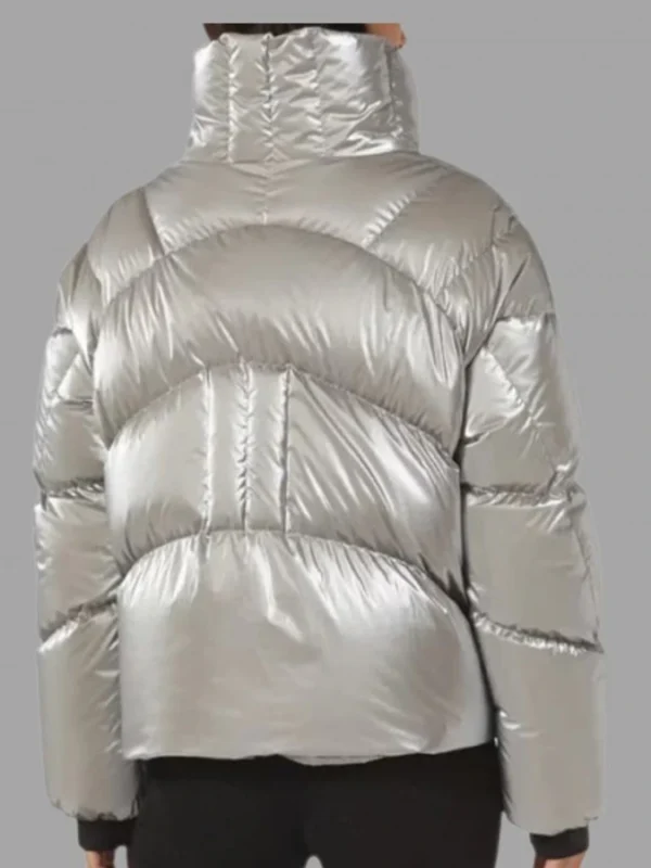 Ted Lasso S03 Juno Temple Silver Puffer Jacket