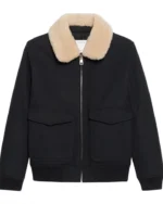 Ted Lasso S03 Stephen Manas Black Bomber Jacket