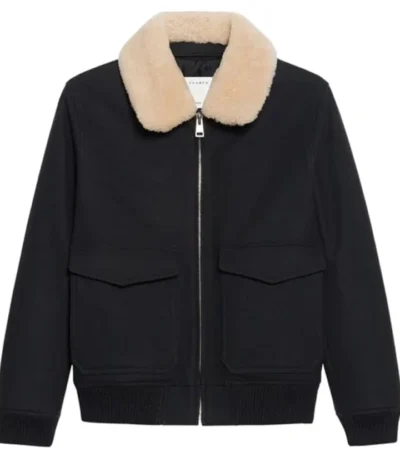 Ted Lasso S03 Stephen Manas Black Bomber Jacket