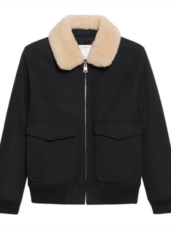 Ted Lasso S03 Stephen Manas Black Bomber Jacket