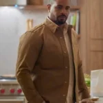 Shrinking Damon Wayans Jr. Brown Cotton Jacket
