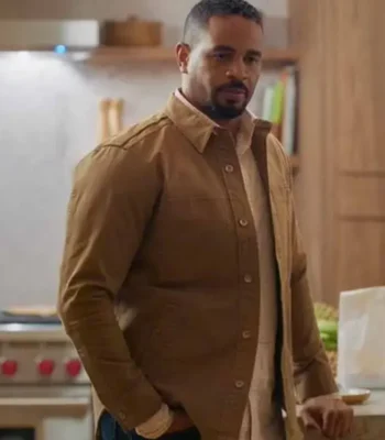 Shrinking Damon Wayans Jr. Brown Cotton Jacket
