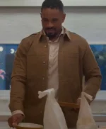 Shrinking Damon Wayans Jr. Brown Cotton Jacket