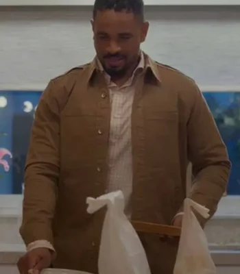 Shrinking Damon Wayans Jr. Brown Cotton Jacket