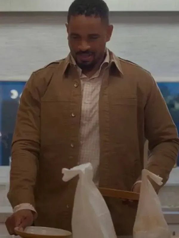 Shrinking Damon Wayans Jr. Brown Cotton Jacket