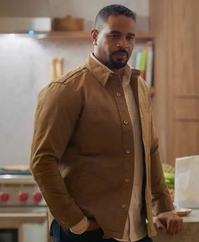 Shrinking Damon Wayans Jr. Brown Cotton Jacket Shrinking Damon Wayans Jr. Brown Cotton Jacket