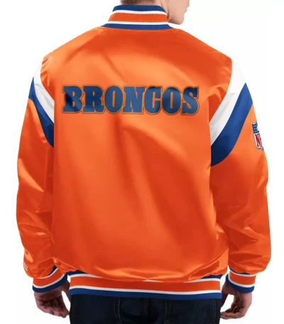 Shutout Throwback Denver Broncos Orange Satin Jacket