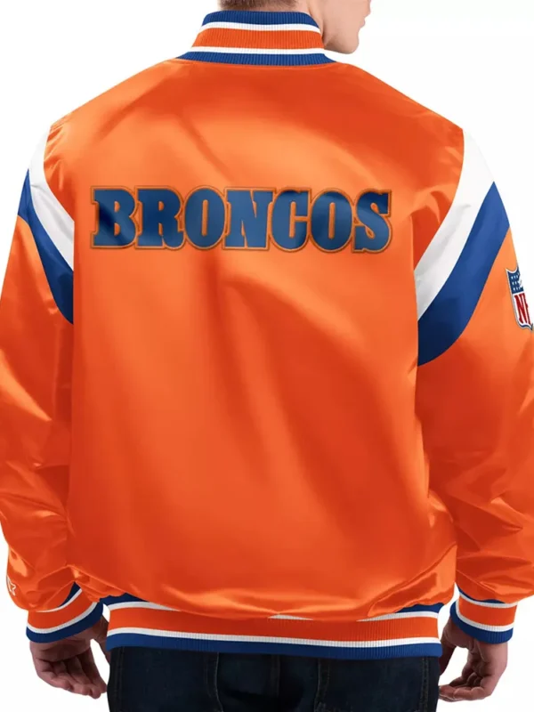 Shutout Throwback Denver Broncos Orange Satin Jacket