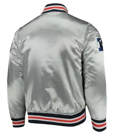 Silver Chicago Bears Satin Jacket