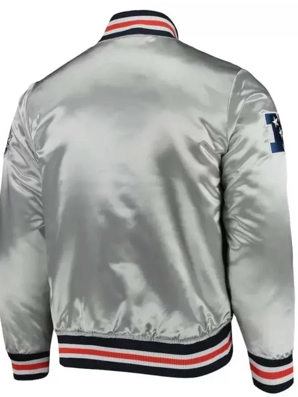 Silver Chicago Bears Satin Jacket