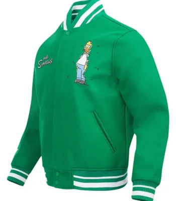 Simpson Kelly Green Wool Varsity Jacket
