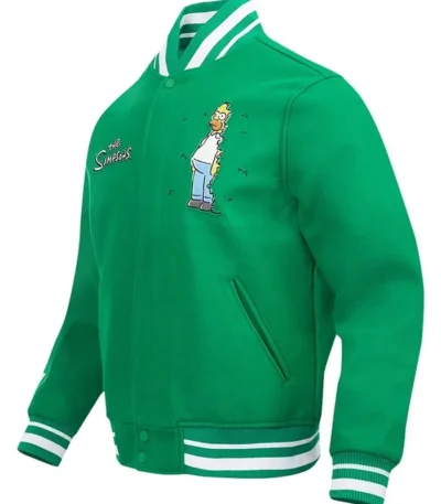 Simpson Kelly Green Wool Varsity Jacket