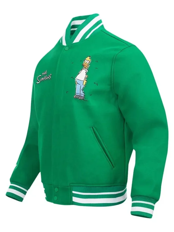 Simpson Kelly Green Wool Varsity Jacket