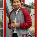 Simu Liu Shang Chi Red Cotton Bomber Jacket