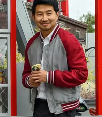 Simu Liu Shang Chi Red Cotton Bomber Jacket