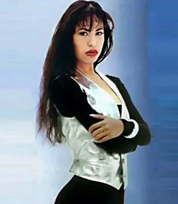 Singer Selena Quintanilla Silver Metallic Vest
