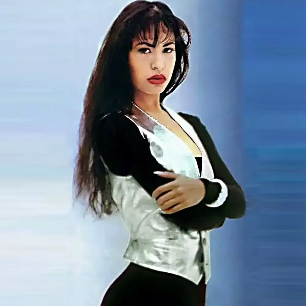 Singer Selena Quintanilla Silver Metallic Vest Singer Selena Quintanilla Silver Metallic Vest