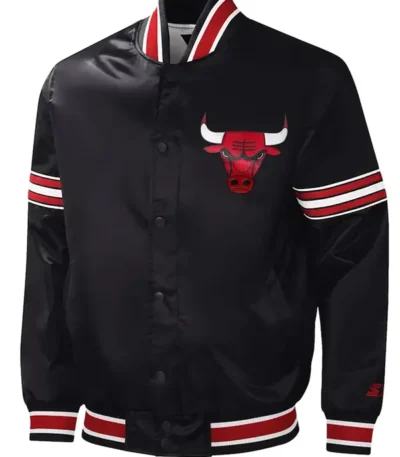 Slider Chicago Bulls Black Satin Jacket