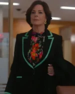 So Help Me Todd Marcia Gay Harden Black Corduroy Blazer