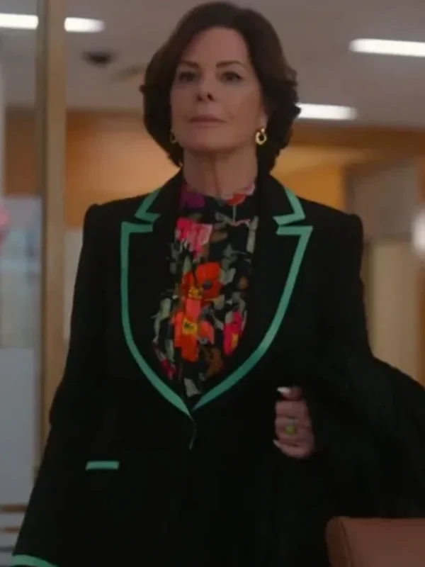 So Help Me Todd Marcia Gay Harden Black Corduroy Blazer