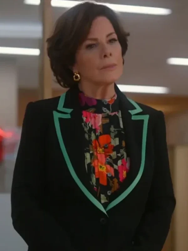 So Help Me Todd Marcia Gay Harden Black Corduroy Blazer