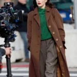 Something from Tiffany’s Zoey Deutch Brown Long Coat