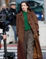 Something from Tiffany’s Zoey Deutch Brown Long Coat