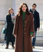 Something from Tiffany’s Zoey Deutch Brown Long Coat