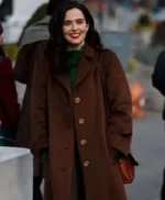 Something from Tiffany’s Zoey Deutch Brown Long Coat