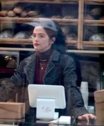 Something from Tiffany’s Zoey Deutch Grey Coat