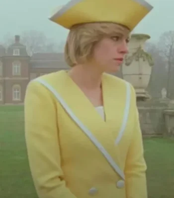 Spencer Kristen Stewart Yellow Wool Coat