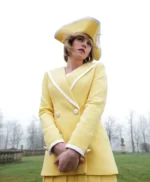 Spencer Kristen Stewart Yellow Wool Coat
