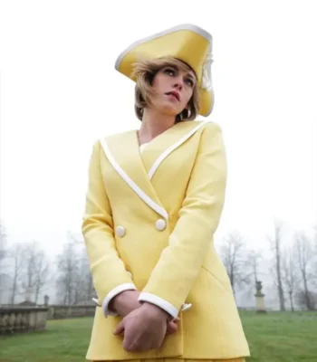 Spencer Kristen Stewart Yellow Wool Coat