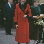 Spencer Princess Diana Red Trench Coat
