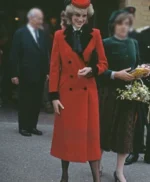 Spencer Princess Diana Red Trench Coat