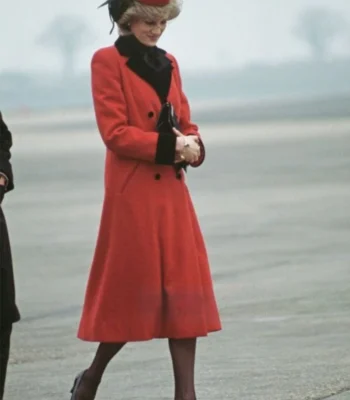 Spencer Princess Diana Red Trench Coat