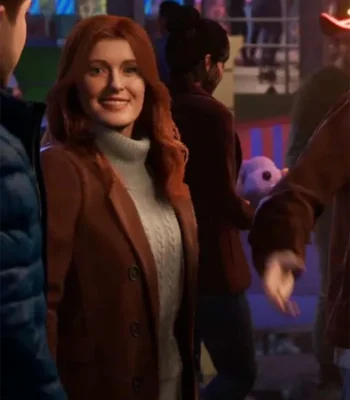 Spider-Man 2 Mary Jane Brown Wool Coat