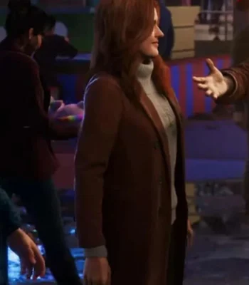 Spider-Man 2 Mary Jane Brown Wool Coat
