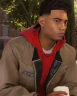 Spider-Man 2 Miles Morales Brown Corduroy Jacket