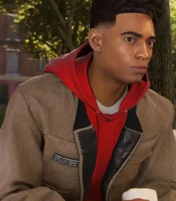 Spider-Man 2 Miles Morales Brown Corduroy Jacket