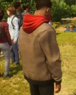 Spider-Man 2 Miles Morales Brown Corduroy Jacket